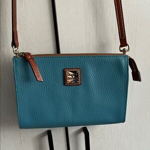 Dooney & Bourke Teal and Brown Crossbody Bag